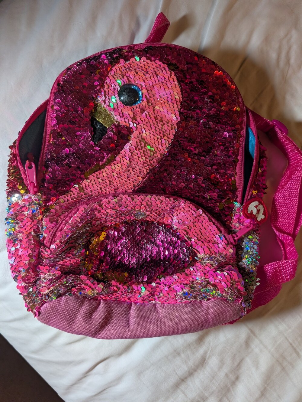 TY Brand Sequin Pink Girls Backpack - TY